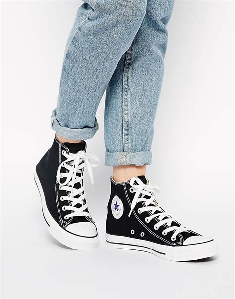 black converse high top sneakers|black high top converse 7.5.